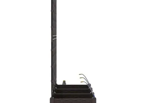 Ghivece de Grădină 1 buc Zăbrele Maro 120 x 40 x 126 cm Plastic - 5/5