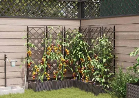 Ghivece de Grădină 1 buc Maro 120 x 120 x 126 cm Plastic - 1/5