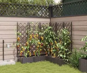 Ghivece de Grădină 1 buc Maro 120 x 120 x 126 cm Plastic