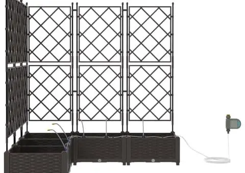 Ghivece de Grădină 1 buc Maro 120 x 120 x 126 cm Plastic - 5/5