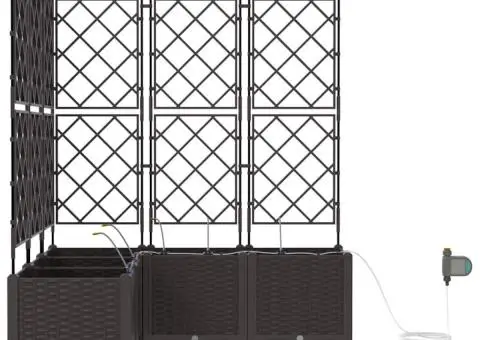 Ghivece de Grădină 1 buc Maro 120 x 120 x 142 cm Plastic - 5/5