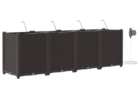 Ghivece de Grădină 1 buc Maro 160 x 40 x 52 cm Plastic - 2/5