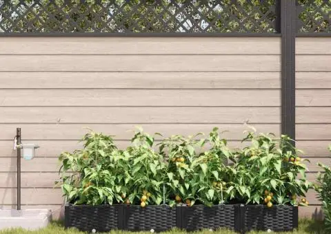 Ghivece de Grădină 1 buc Negru 160 x 40 x 22 cm Plastic - 3/5