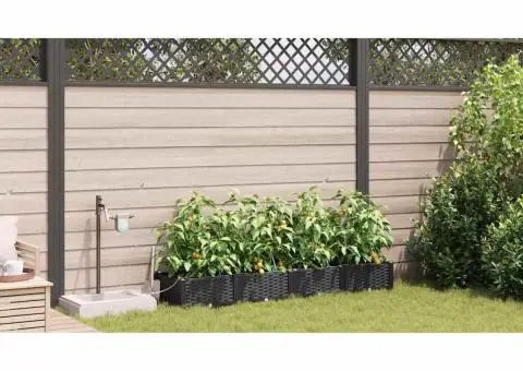 Ghivece de Grădină 1 buc Negru 160 x 40 x 22 cm Plastic - 4/5