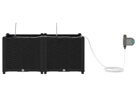 Ghivece de Grădină 1 buc Negru 80 x 40 x 37.5 cm Plastic - 4/5