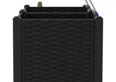 Ghivece de Grădină 1 buc Negru 80 x 40 x 37.5 cm Plastic - 5/5