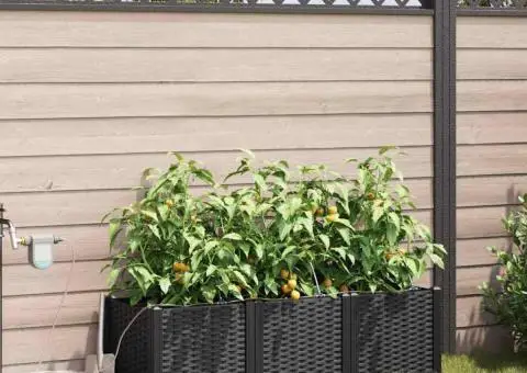 Ghivece de Grădină 1 buc Negru 120 x 40 x 37.5 cm Plastic - 1/5