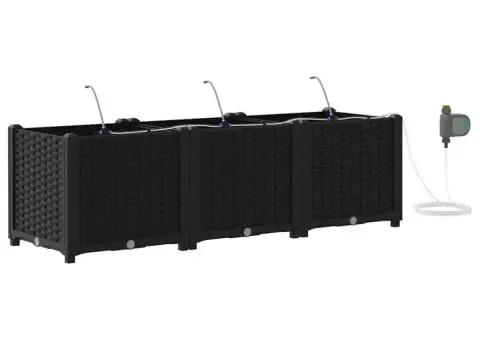 Ghivece de Grădină 1 buc Negru 120 x 40 x 37.5 cm Plastic - 2/5