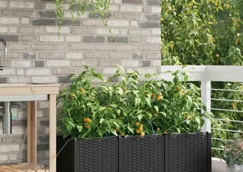 Ghivece de Grădină 1 buc Negru 120 x 40 x 37.5 cm Plastic - 3/5