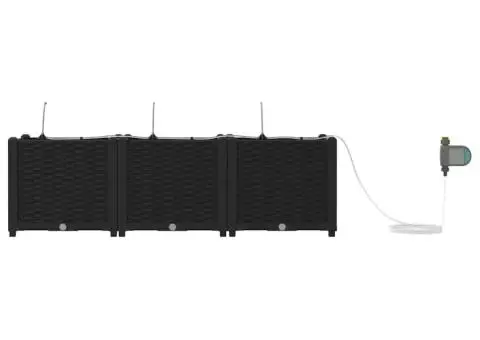 Ghivece de Grădină 1 buc Negru 120 x 40 x 37.5 cm Plastic - 5/5