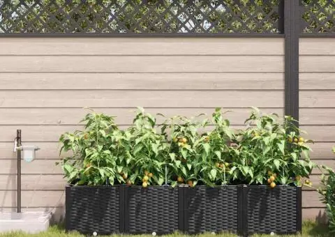 Ghivece de Grădină 1 buc Negru 160 x 40 x 37.5 cm Plastic - 3/5