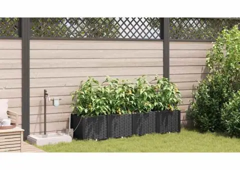 Ghivece de Grădină 1 buc Negru 160 x 40 x 37.5 cm Plastic - 4/5