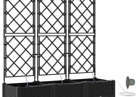 Ghivece de Grădină 1 buc Negru 120 x 40 x 126 cm Plastic - 2/5