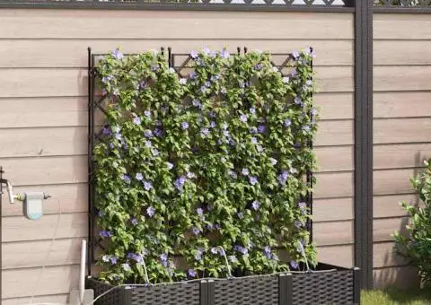 Ghivece de Grădină 1 buc Negru 120 x 40 x 126 cm Plastic - 3/5