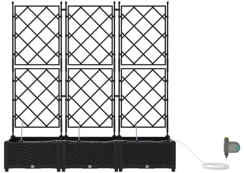 Ghivece de Grădină 1 buc Negru 120 x 40 x 126 cm Plastic - 5/5