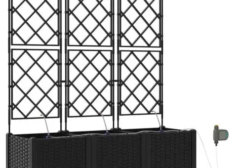 Ghivece de Grădină 1 buc Negru 120 x 40 x 142 cm Plastic - 2/5