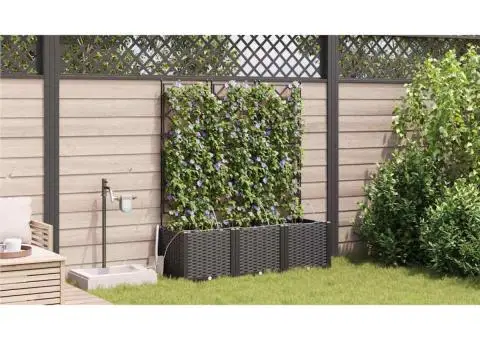 Ghivece de Grădină 1 buc Negru 120 x 40 x 142 cm Plastic - 4/5