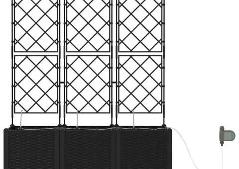 Ghivece de Grădină 1 buc Negru 120 x 40 x 142 cm Plastic - 5/5