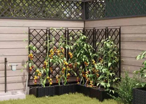 Ghivece de Grădină 1 buc Negru 120 x 120 x 126 cm Plastic - 1/5