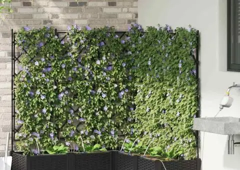 Ghivece de Grădină 1 buc Negru 120 x 120 x 126 cm Plastic - 3/5