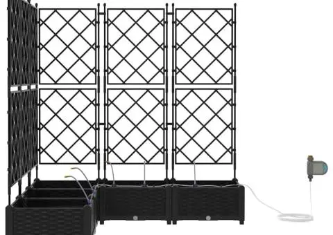 Ghivece de Grădină 1 buc Negru 120 x 120 x 126 cm Plastic - 5/5