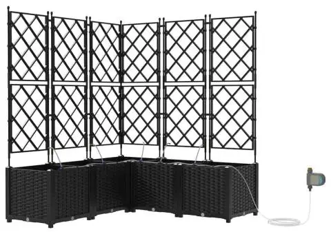 Ghivece de Grădină 1 buc Negru 120 x 120 x 142 cm Plastic - 2/5