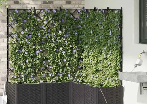 Ghivece de Grădină 1 buc Negru 120 x 120 x 142 cm Plastic - 3/5