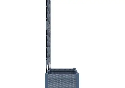 Jardiniere de grădină cu spalier, 2 buc., gri, 80x40x143 cm - 5/5