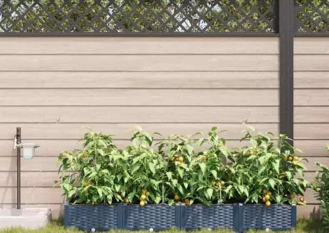 Ghivece de Grădină 1 buc Gri 160 x 40 x 22 cm Plastic - 3/5