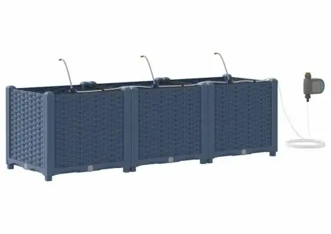 Ghivece de Grădină 1 buc Gri 120 x 40 x 37.5 cm Plastic - 2/5