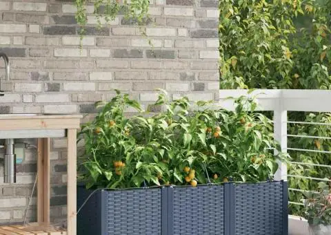 Ghivece de Grădină 1 buc Gri 120 x 40 x 37.5 cm Plastic - 3/5