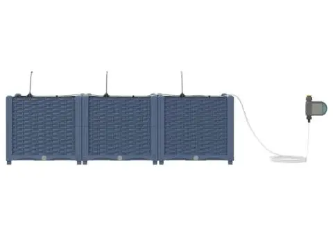 Ghivece de Grădină 1 buc Gri 120 x 40 x 37.5 cm Plastic - 5/5