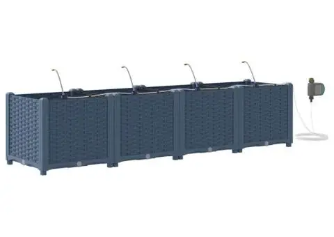 Ghivece de Grădină 1 buc Gri 160 x 40 x 37.5 cm Plastic - 2/5