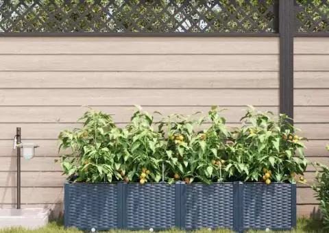 Ghivece de Grădină 1 buc Gri 160 x 40 x 37.5 cm Plastic - 3/5