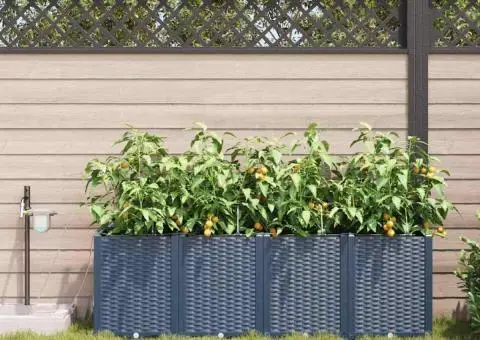 Ghivece de Grădină 1 buc Gri 160 x 40 x 52 cm Plastic - 3/5