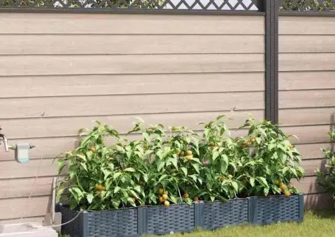 Ghivece de Grădină 1 buc Gri deschis 160 x 40 x 22 cm Plastic - 1/5