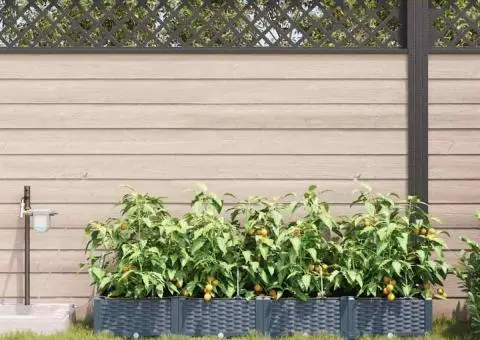 Ghivece de Grădină 1 buc Gri deschis 160 x 40 x 22 cm Plastic - 3/5