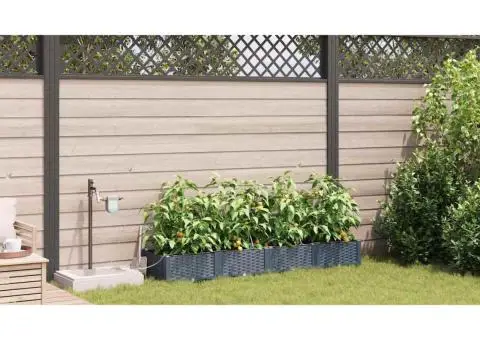 Ghivece de Grădină 1 buc Gri deschis 160 x 40 x 22 cm Plastic - 4/5