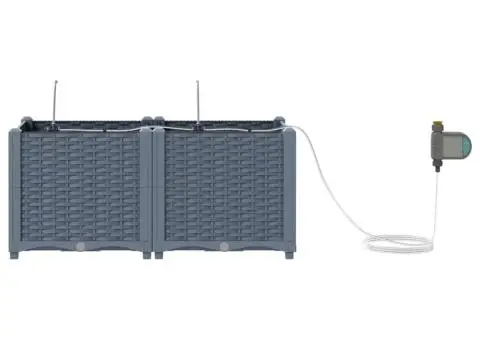 Ghivece de Grădină 1 buc Gri deschis 80 x 40 x 37.5 cm Plastic - 5/5