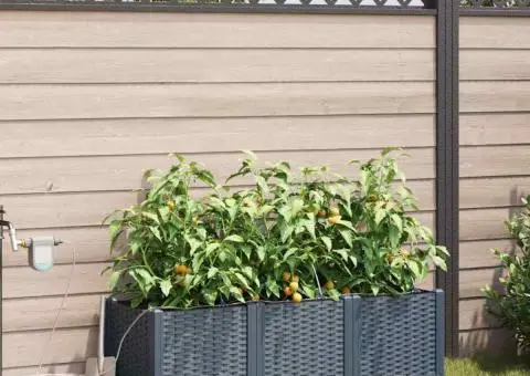 Ghivece de Grădină 1 buc Gri deschis 120 x 40 x 37.5 cm Plastic - 1/5