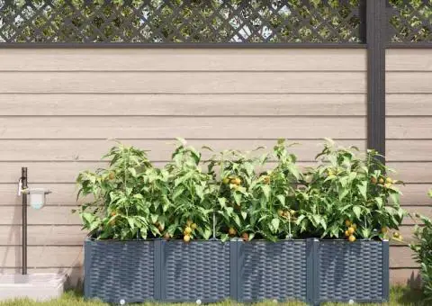 Ghivece de Grădină 1 buc Gri deschis 160 x 40 x 37.5 cm Plastic - 3/5