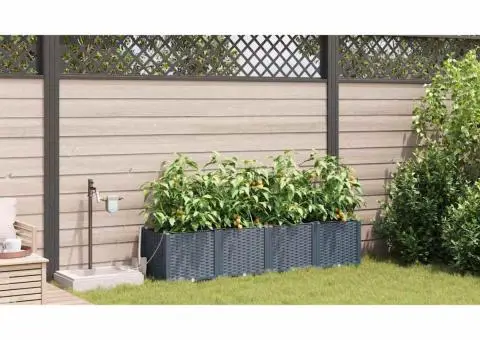 Ghivece de Grădină 1 buc Gri deschis 160 x 40 x 37.5 cm Plastic - 4/5