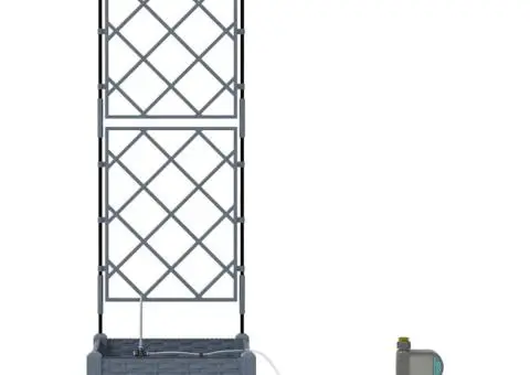 Ghivece de Grădină 1 buc Gri deschis 40 x 40 x 126 cm Plastic - 5/5