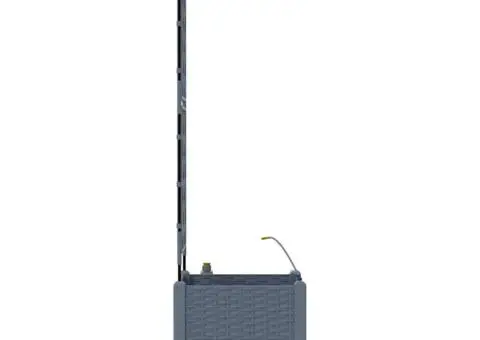 Ghivece de Grădină 1 buc Gri deschis 40 x 40 x 142 cm Plastic - 5/5