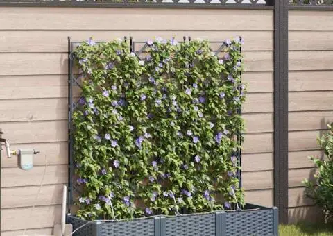 Ghivece de Grădină 1 buc Gri deschis 120 x 40 x 126 cm Plastic - 3/5