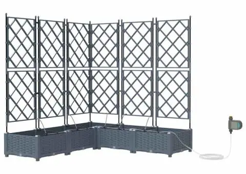 Ghivece de Grădină 1 buc Gri deschis 120 x 120 x 126 cm Plastic - 2/5