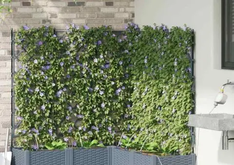 Ghivece de Grădină 1 buc Gri deschis 120 x 120 x 126 cm Plastic - 3/5