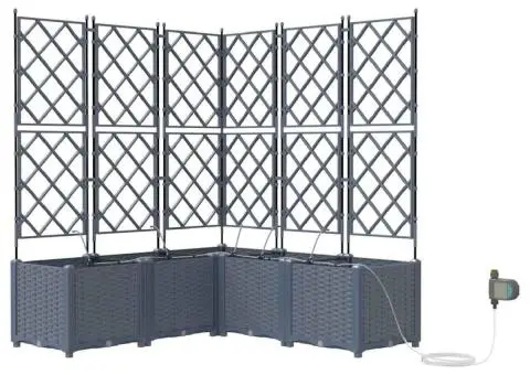 Ghivece de Grădină 1 buc Gri deschis 120 x 120 x 142 cm Plastic - 2/5