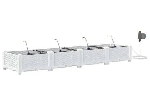 Ghivece de Grădină 1 buc Alb 160 x 40 x 22 cm Plastic - 2/5