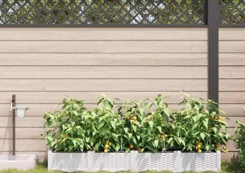 Ghivece de Grădină 1 buc Alb 160 x 40 x 22 cm Plastic - 3/5